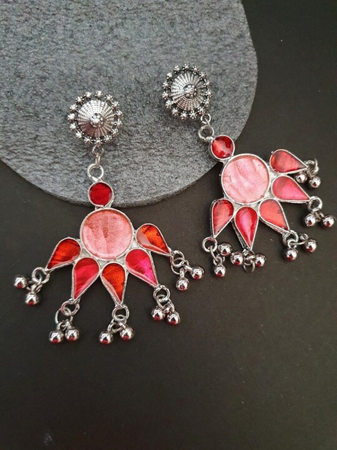 

Infuzze Silver-Plated Contemporary Drop Earrings, Multi