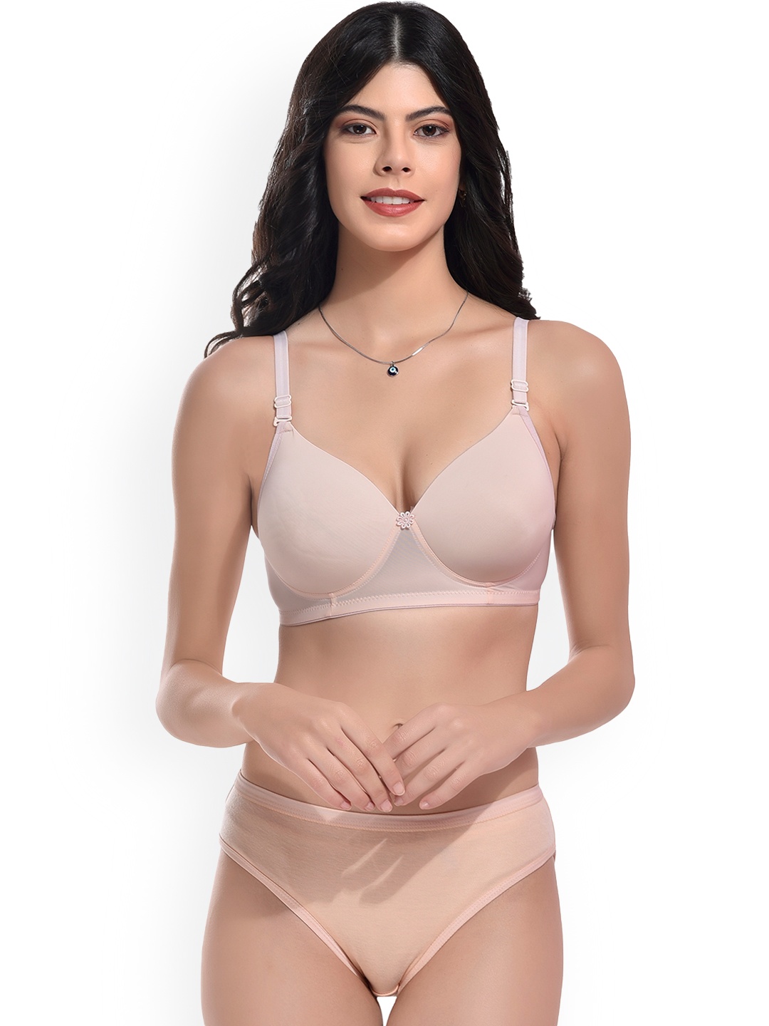

SGC SWEDEN Mid-Rise Bikini Lingerie Set, Nude