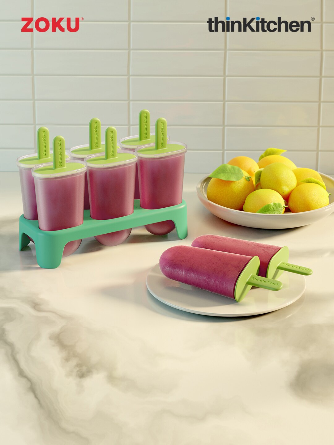 

ZOKU Teal Green Minute Maid Ice Pop Mold