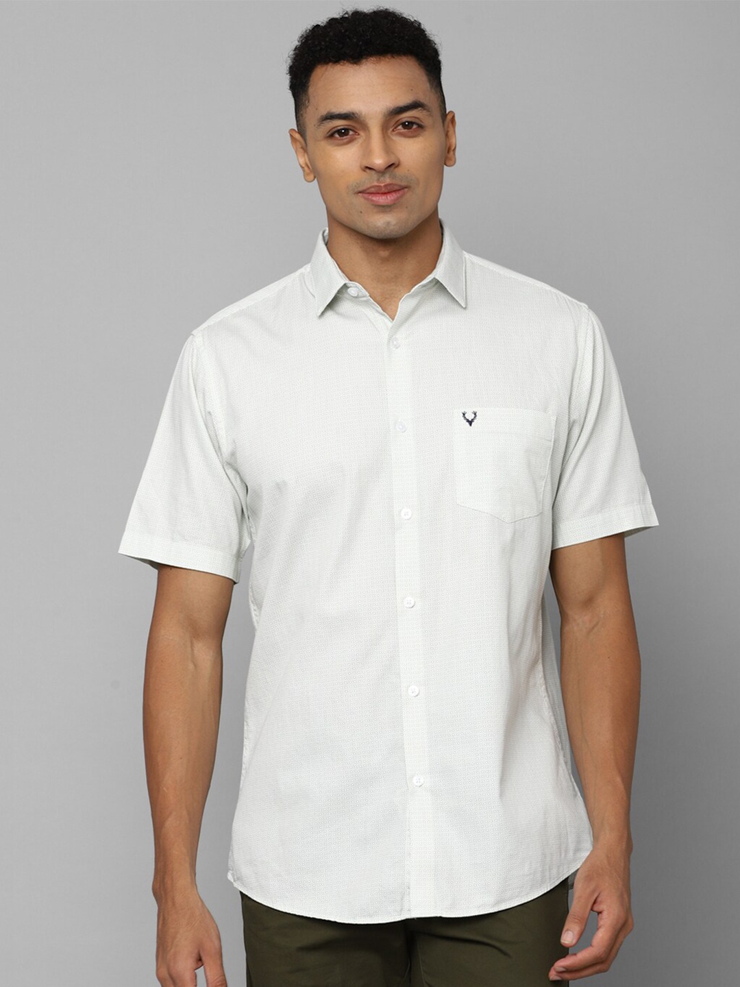 

Allen Solly Slim Fit Opaque Casual Cotton Shirt, Grey
