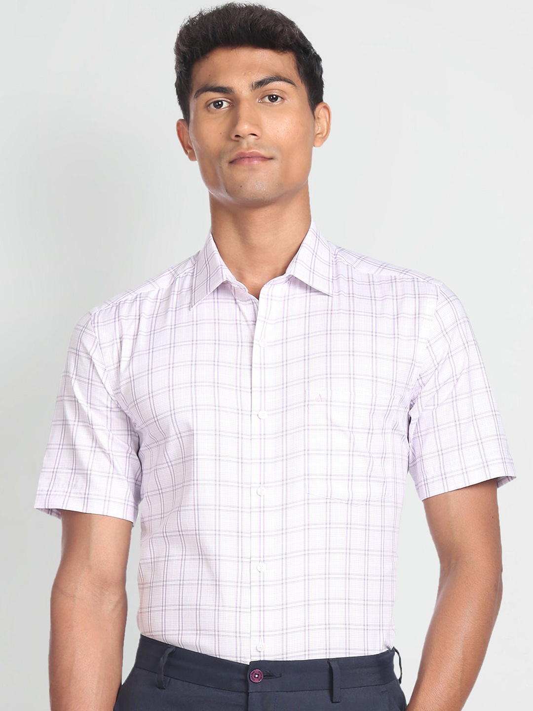 

Arrow Tartan Checks Cotton Casual Shirt, Purple