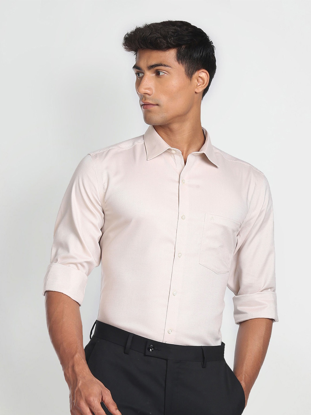 

Arrow Pure Cotton Formal Shirt, Beige