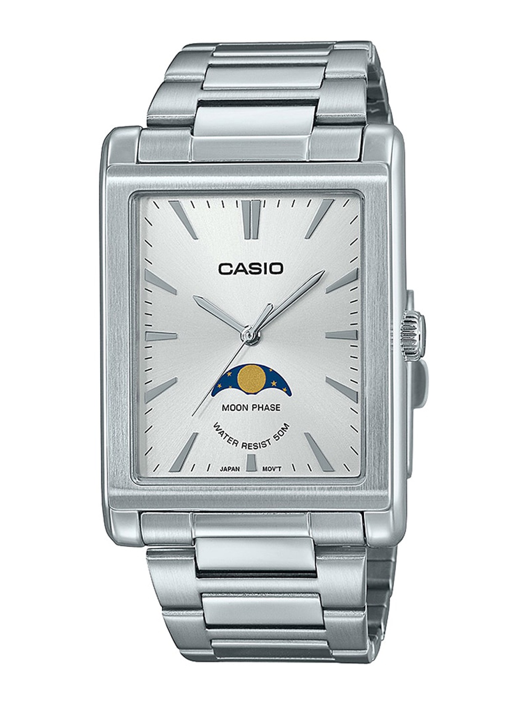 

CASIO Stainless Steel Bracelet Style Straps Analogue Watch, White