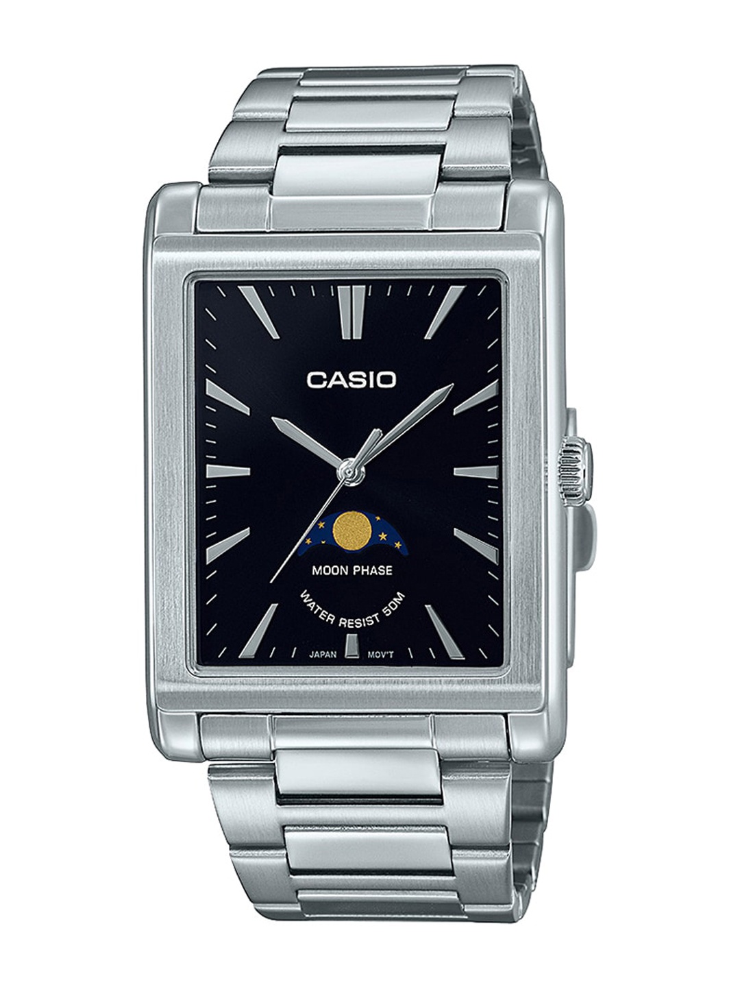 

CASIO Men Stainless Steel Bracelet Style Straps Analogue Watch A2170, Black