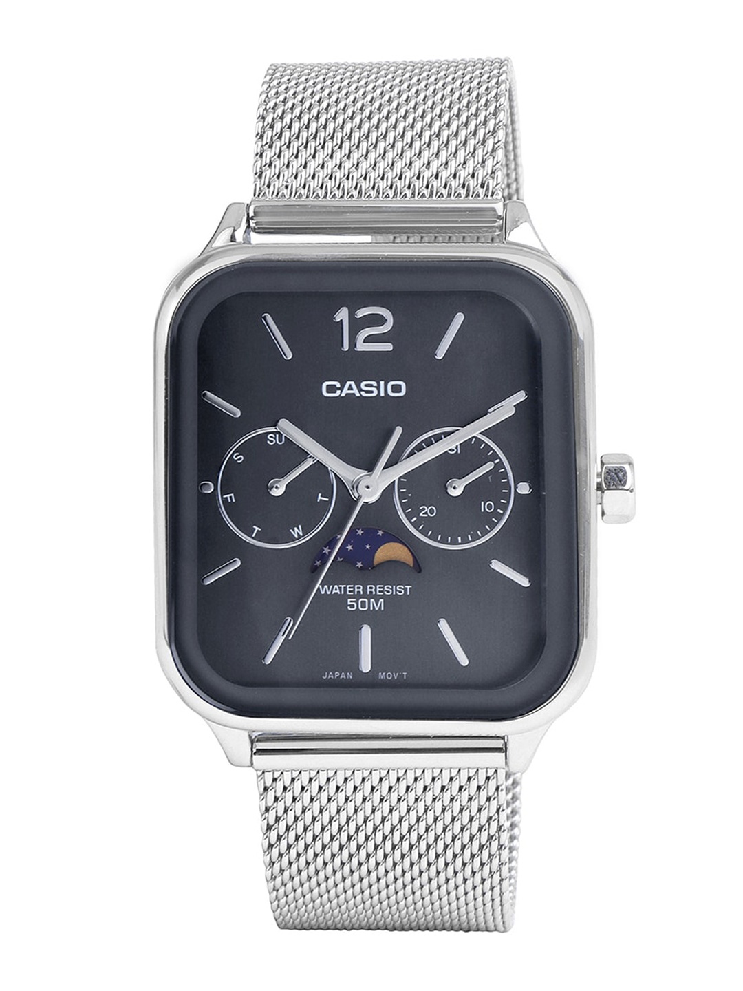 

CASIO Men Stainless Steel Straps Analogue Display Watch A2188, Silver