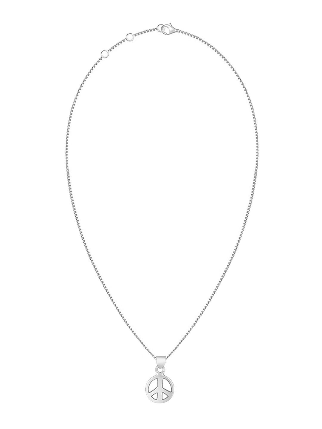 

GIVA Men 925 Sterling Silver Rhodium Plated Pendant With Chain