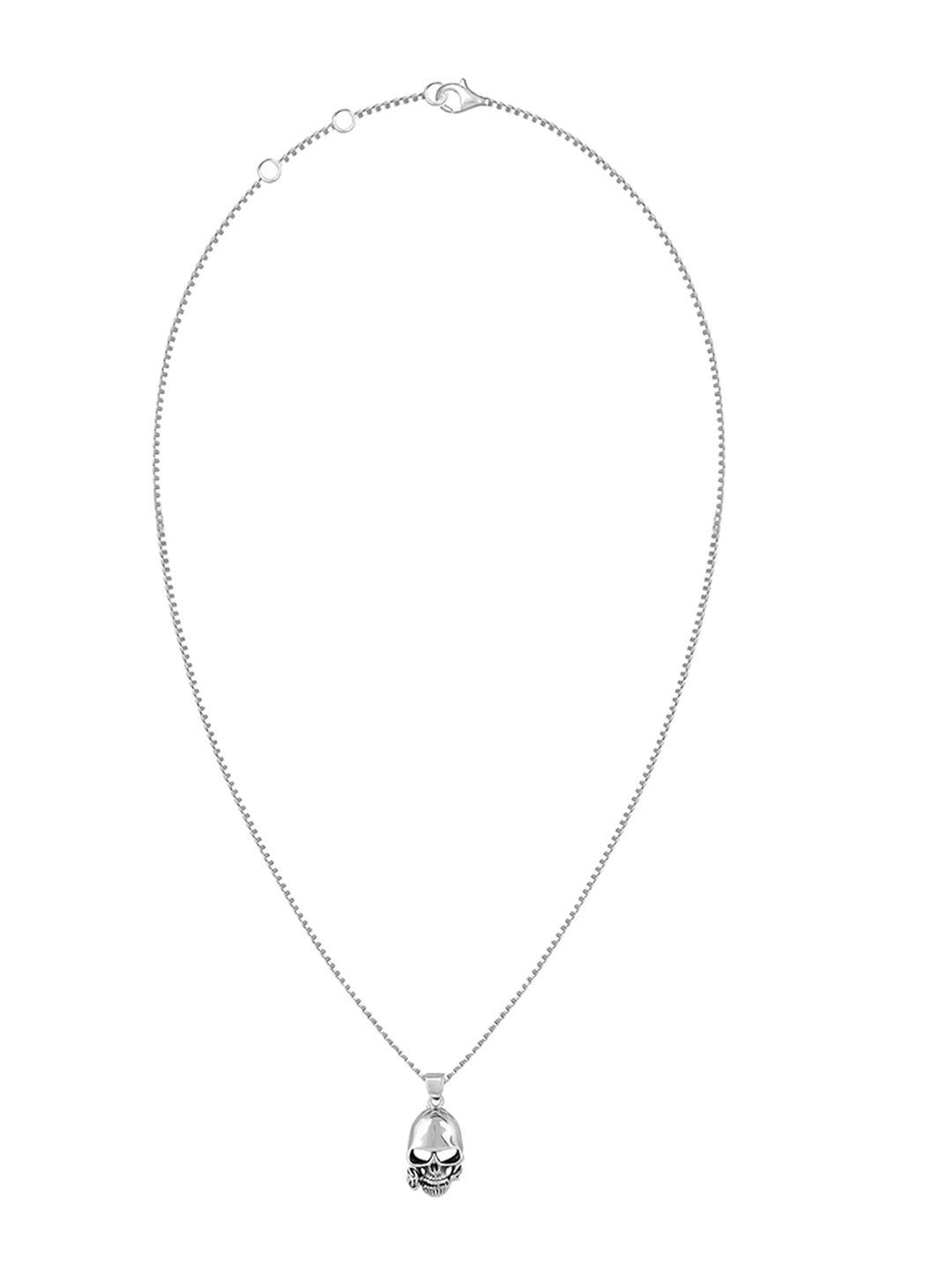 

GIVA Men 925 Sterling Silver Skull Pendant With Chain