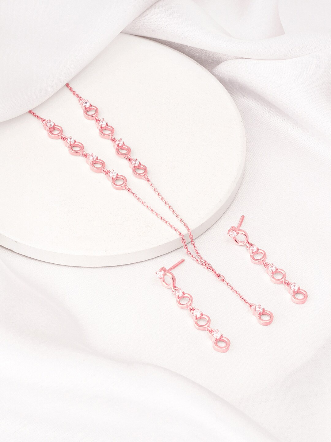 

GIVA Rose Gold-Plated 925 Sterling Silver CZ-Studded Jewellery Set