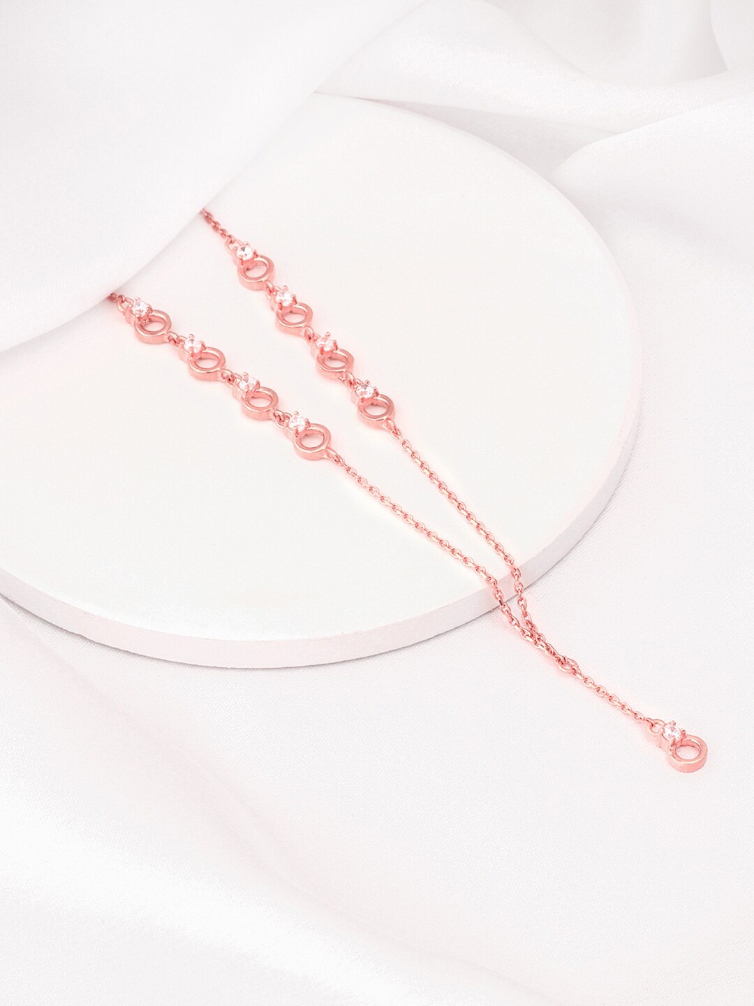 

GIVA Rose Gold-Plated CZ-Studded Sterling Silver Chain