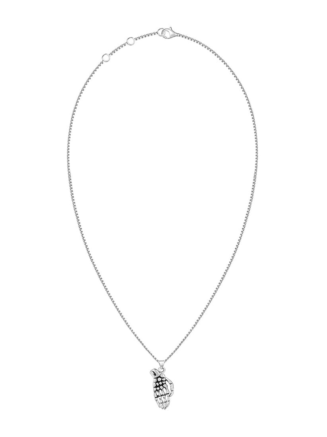 

GIVA Men 925 Sterling Silver Skeletal Pendant With Chain