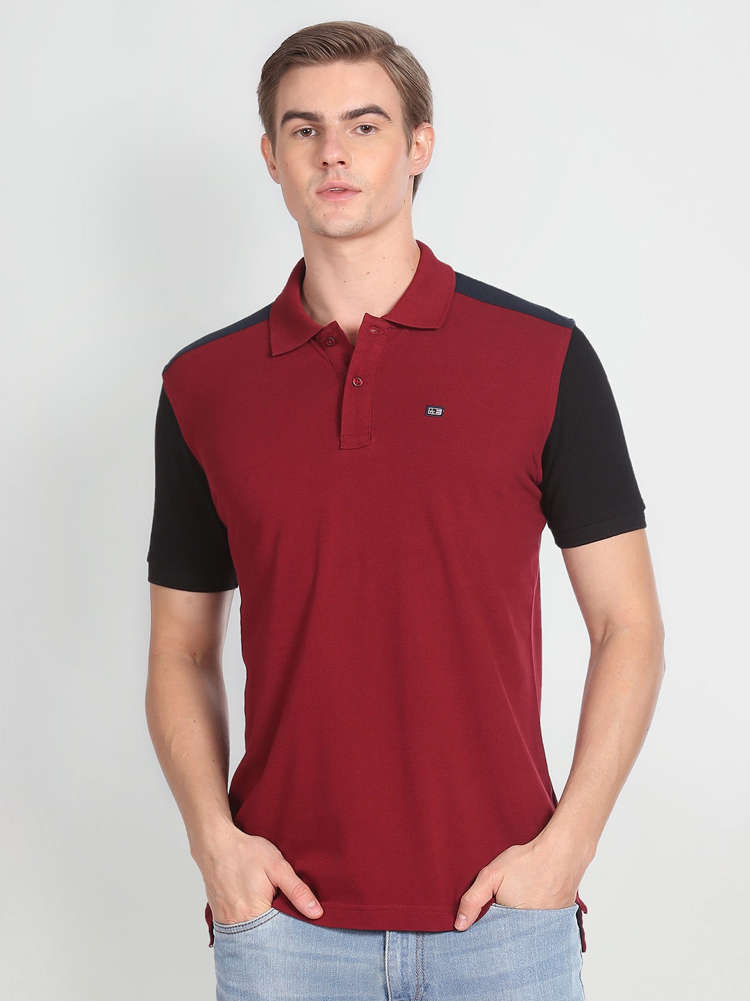 

Arrow Sport Polo Collar Pure Cotton T-shirt, Red