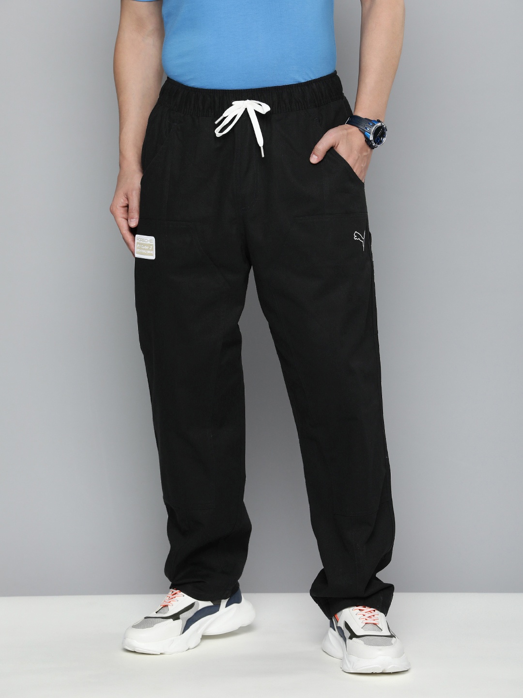 

PUMA Motorsport Men Pure Cotton Porsche Legacy Statement Track Pants, Black