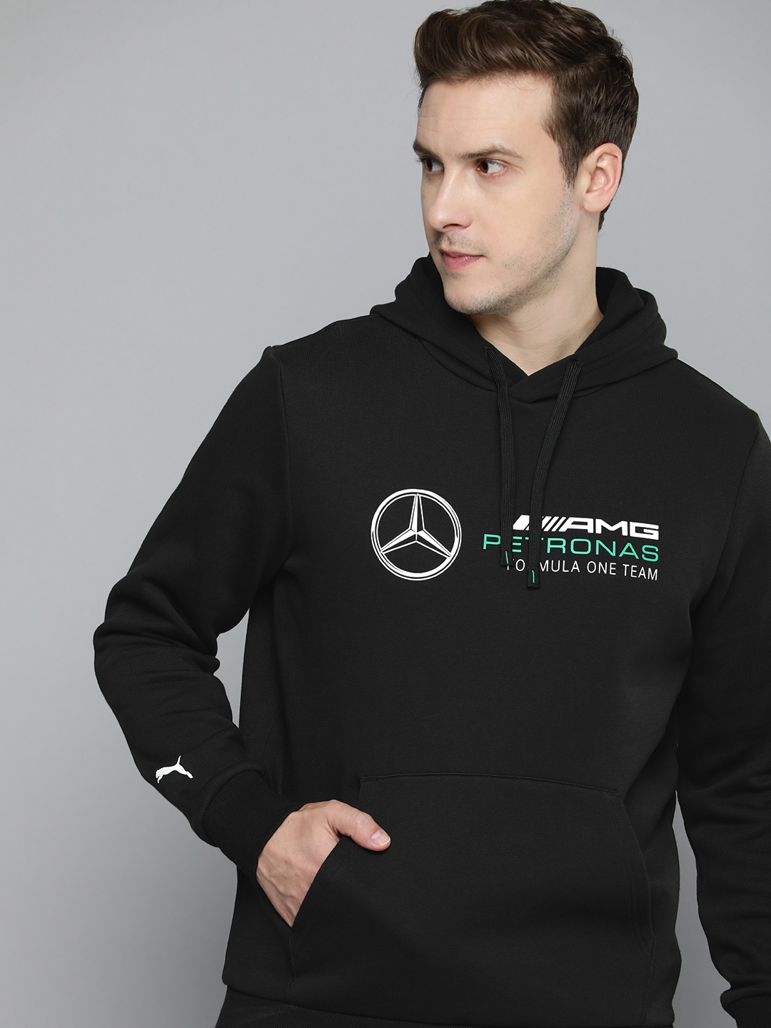 

PUMA Motorsport Mercedes-AMG PETRONAS Printed Hooded Sweatshirt, Black