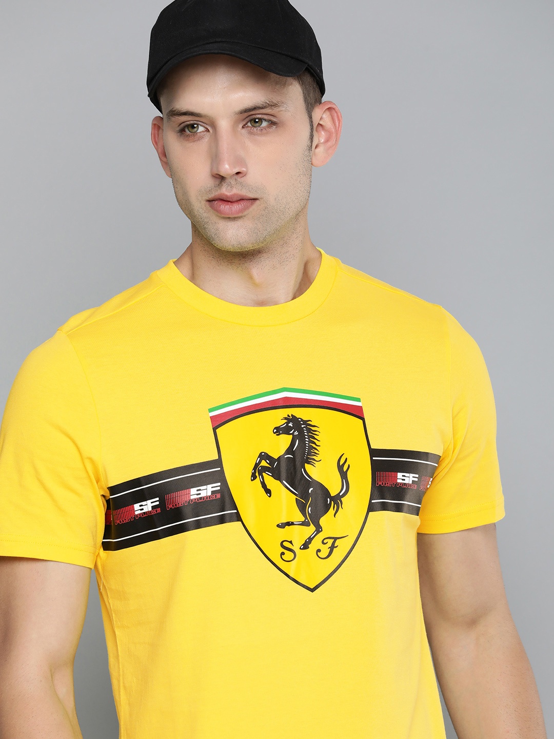 

PUMA Motorsport Scuderia Ferrari Printed Pure Cotton T-shirt, Yellow