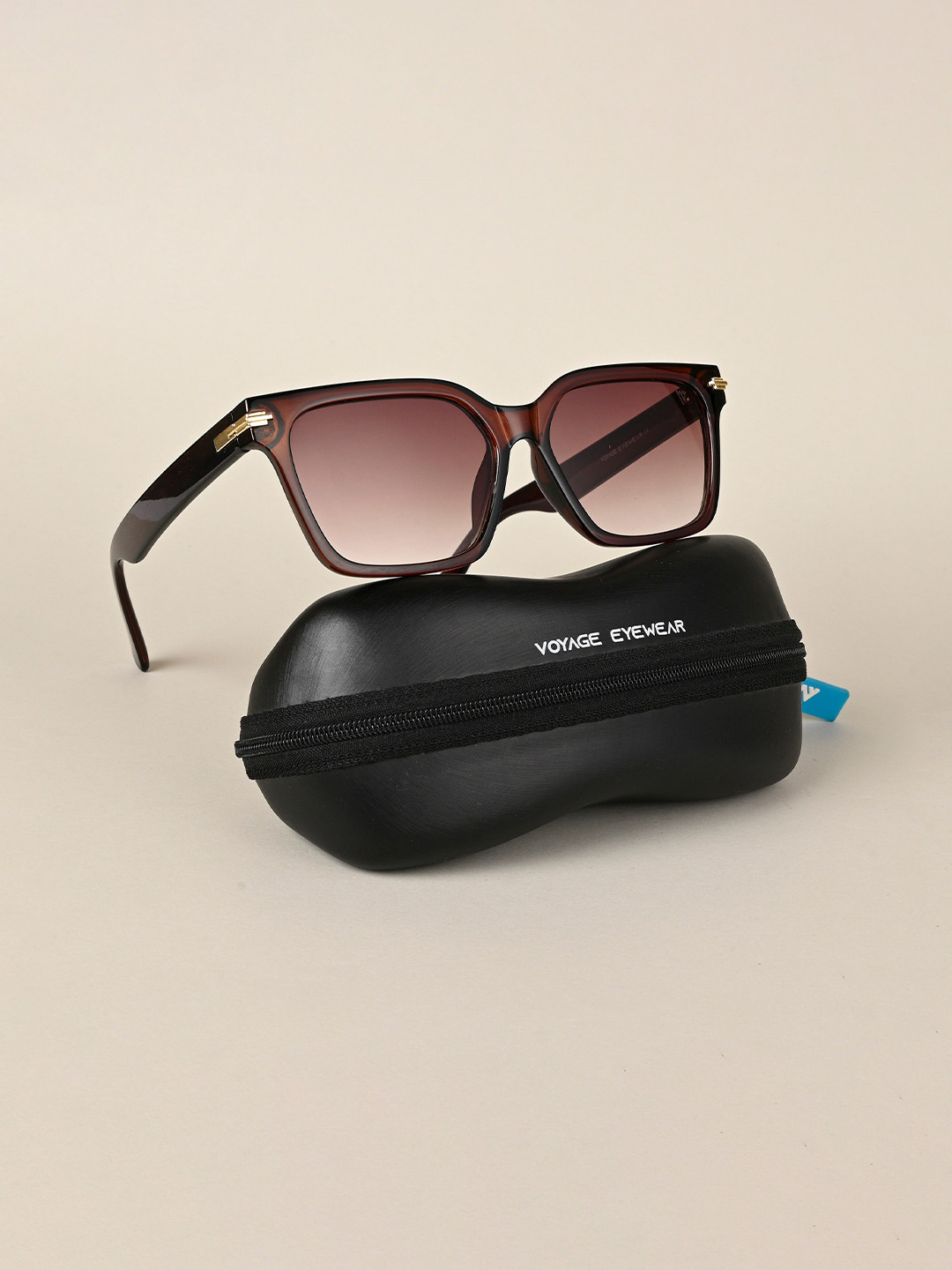 

Voyage Women Wayfarer Sunglasses With UV Protected Lens W9017MG4255, Brown