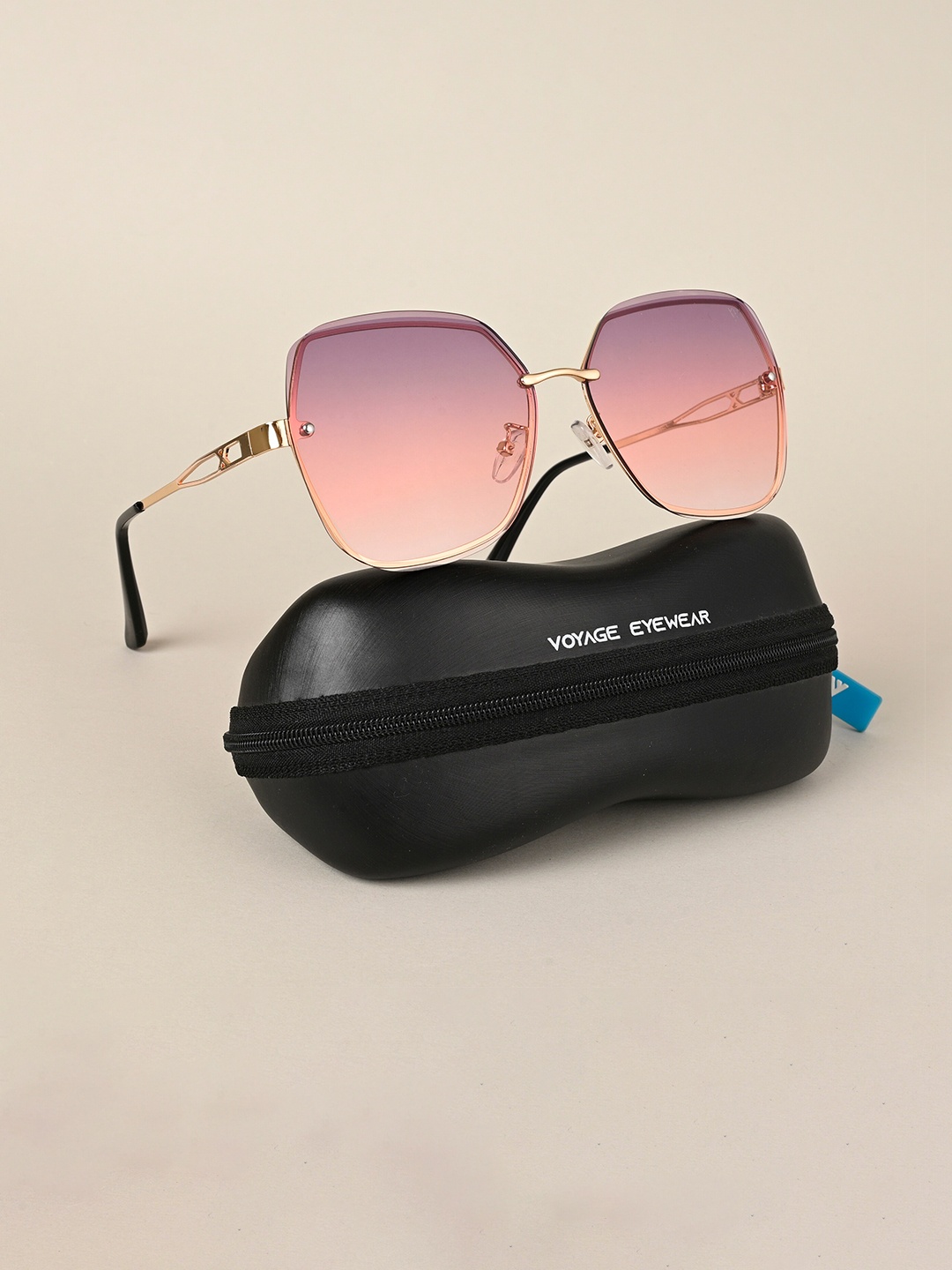 

Voyage Women Oversized Sunglasses With UV Protected Lens 456MG4320, Pink