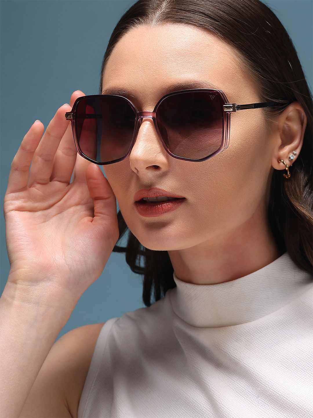 

Voyage Women Square Sunglasses With Polarised & UV Protected Lens 8208PMG4250, Purple
