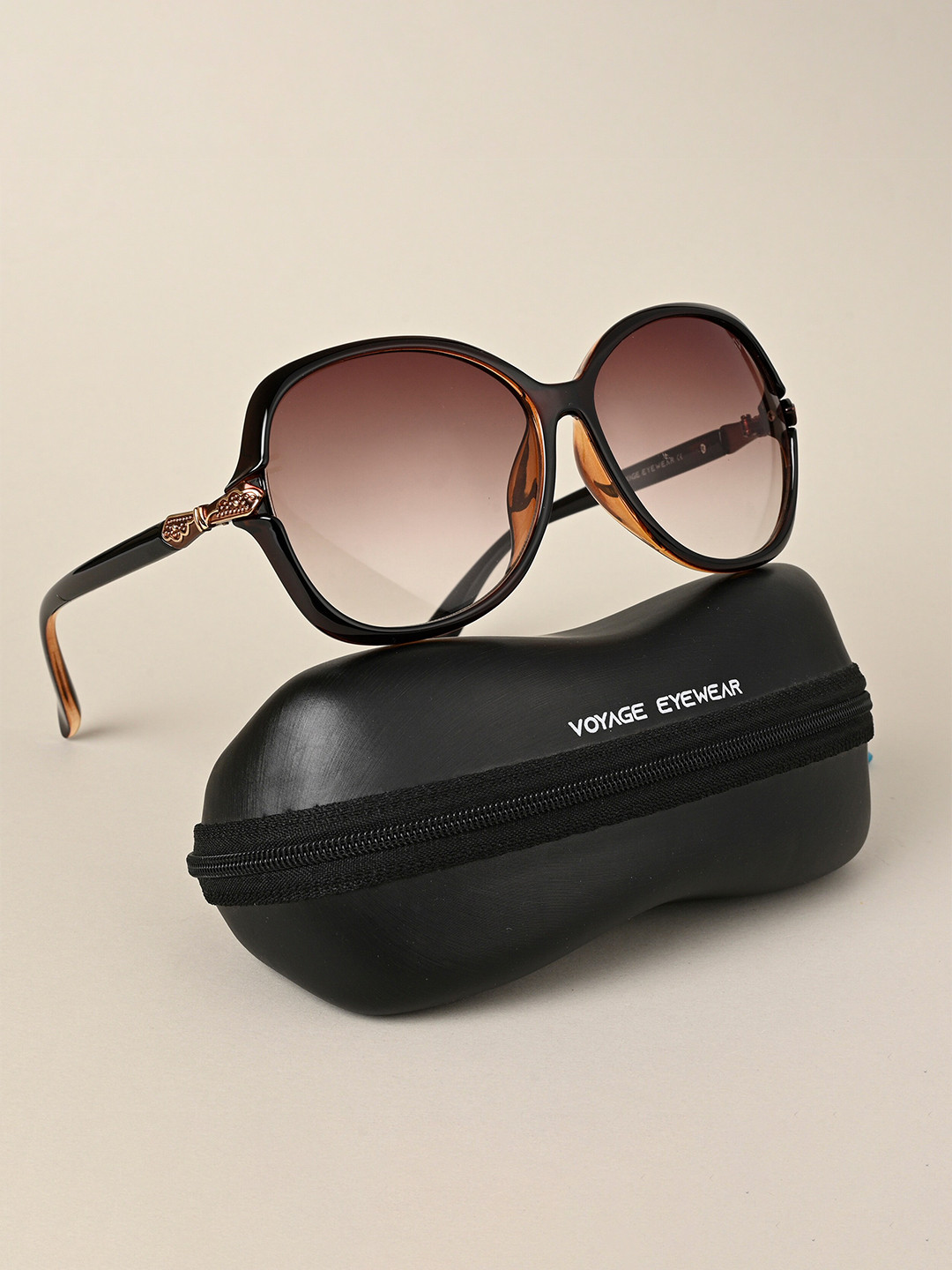 

Voyage Women Oval Sunglasses with UV Protected Lens, Brown