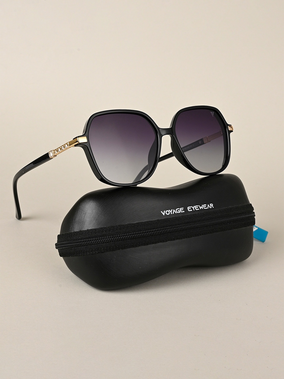 Voyage Women Oversized Sunglasses with Polarised and UV Protected Lens P212PMG4280, Purple