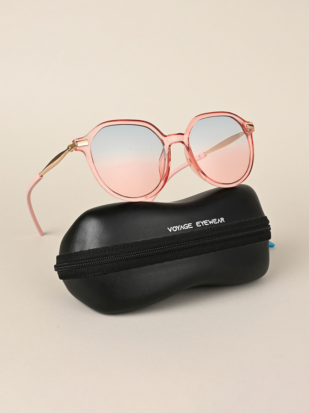 

Voyage Women Round Sunglasses With UV Protected Lens, Pink