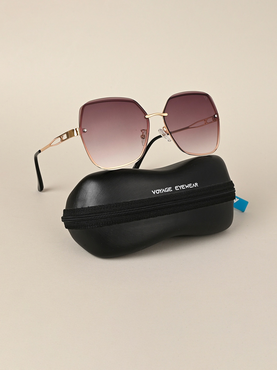 

Voyage Women Oversized Sunglasses with UV Protected Lens, Brown