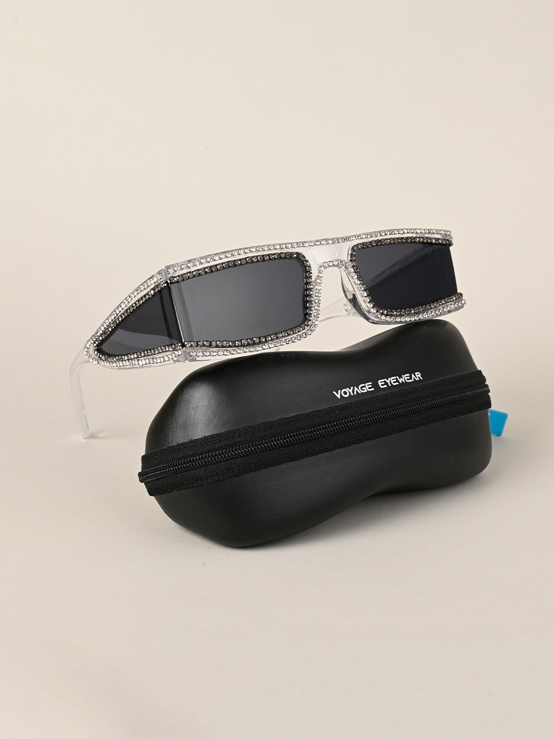

Voyage Unisex Wayfarer Sunglasses With UV Protected Lens, Black