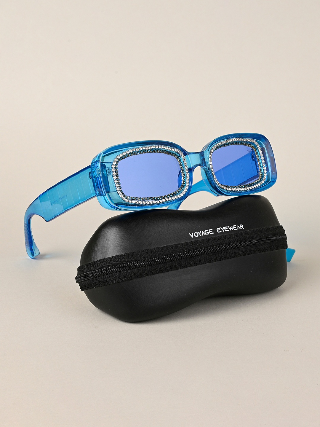 

Voyage Women Blue Lens & Blue Oval Sunglasses with UV Protected Lens