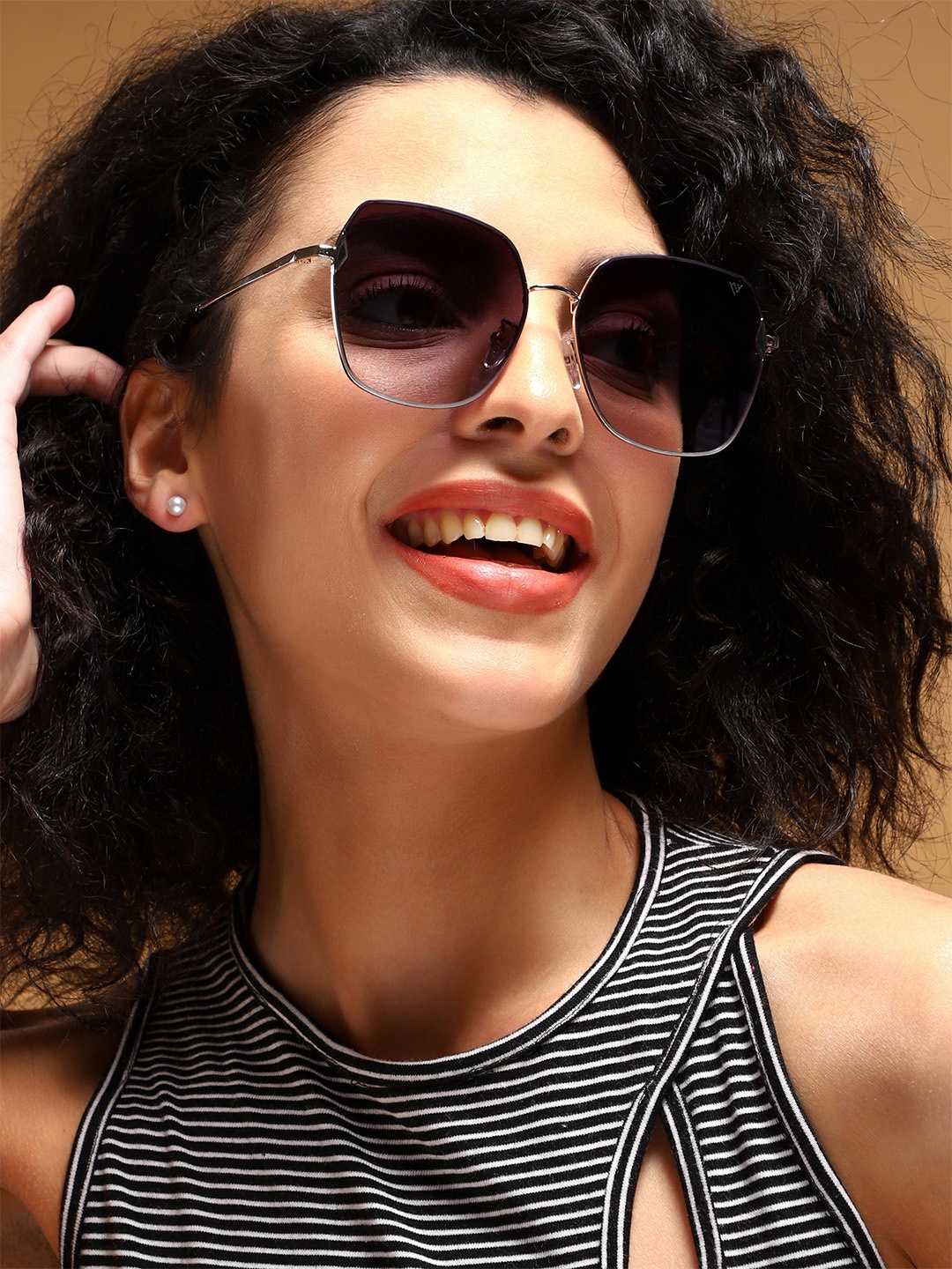 Voyage Women Oversized Sunglasses With UV Protected Lens, Grey