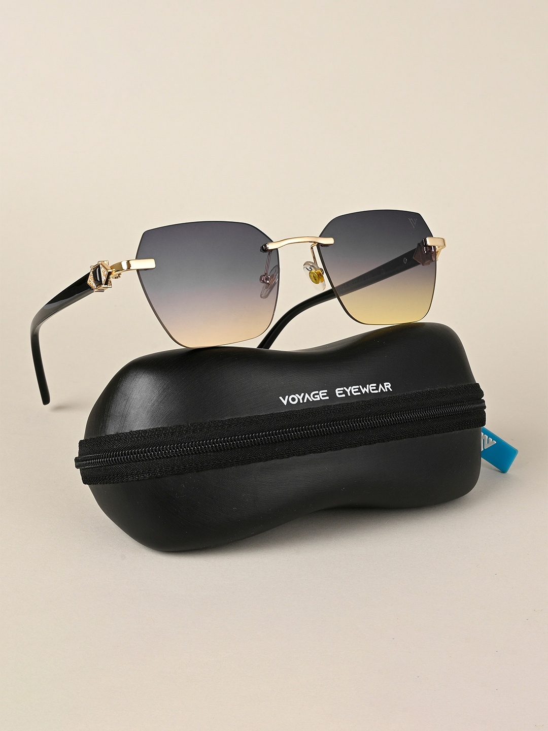 

Voyage Women Square Sunglasses with UV Protected Lens, Grey