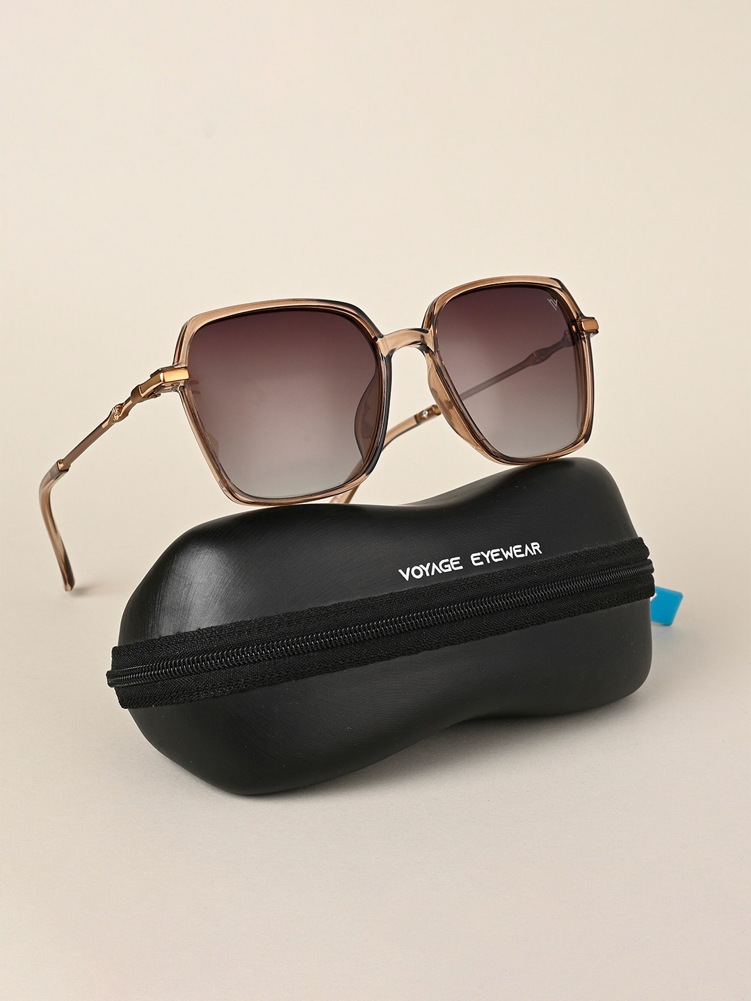 

Voyage Women Square Sunglasses with Polarised and UV Protected Lens, Brown