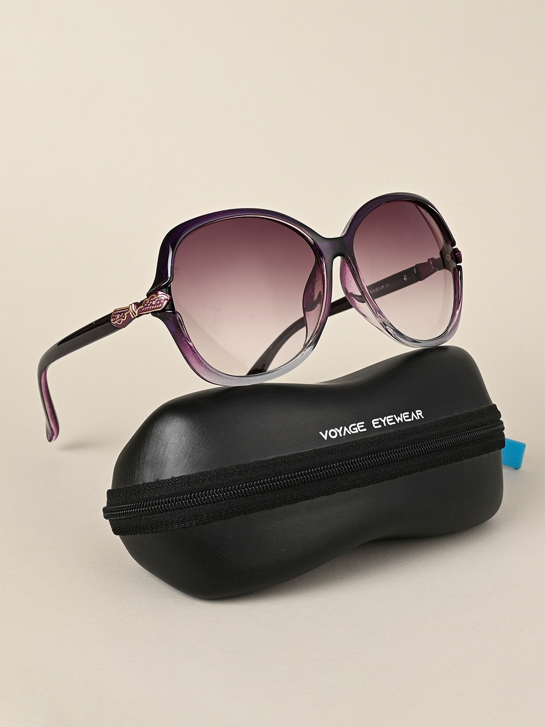 

Voyage Women Oval Sunglasses With UV Protected Lens, Purple