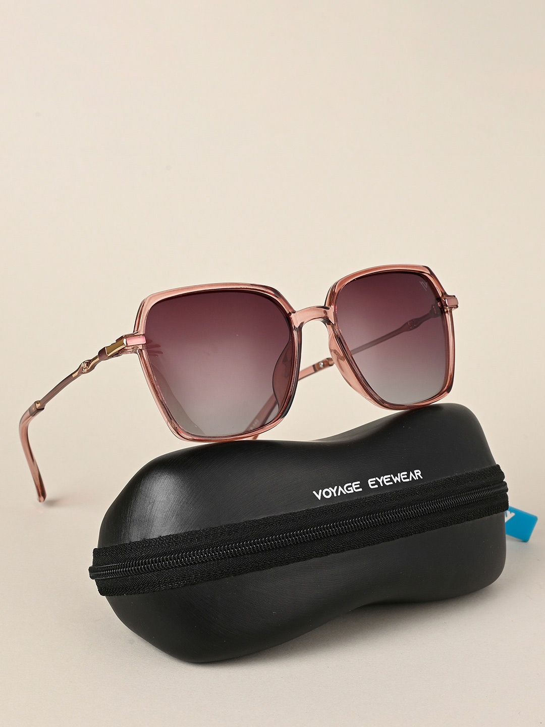 

Voyage Women Square Sunglasses with Polarised and UV Protected Lens, Red