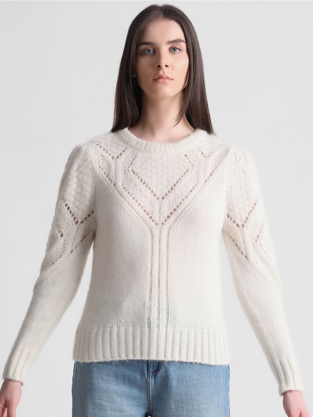 

ONLY Onlalicia Life Ls Detail Long Sleeves Pullover, Beige