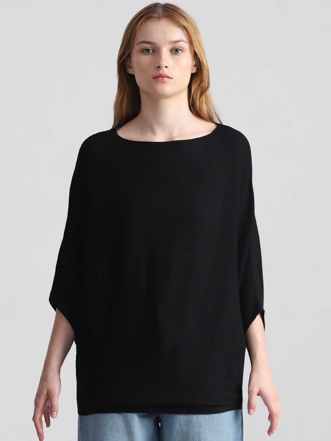 

ONLY Women Batwing Sleeved Pullover Sweater, Black