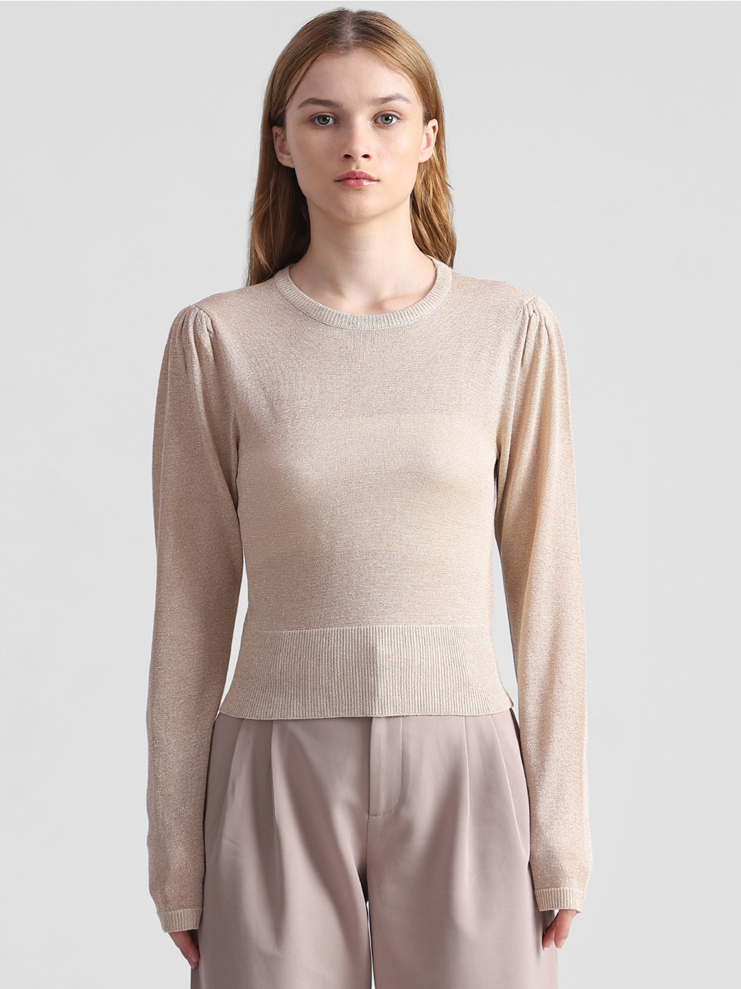 

ONLY Women Pullover Sweater, Beige
