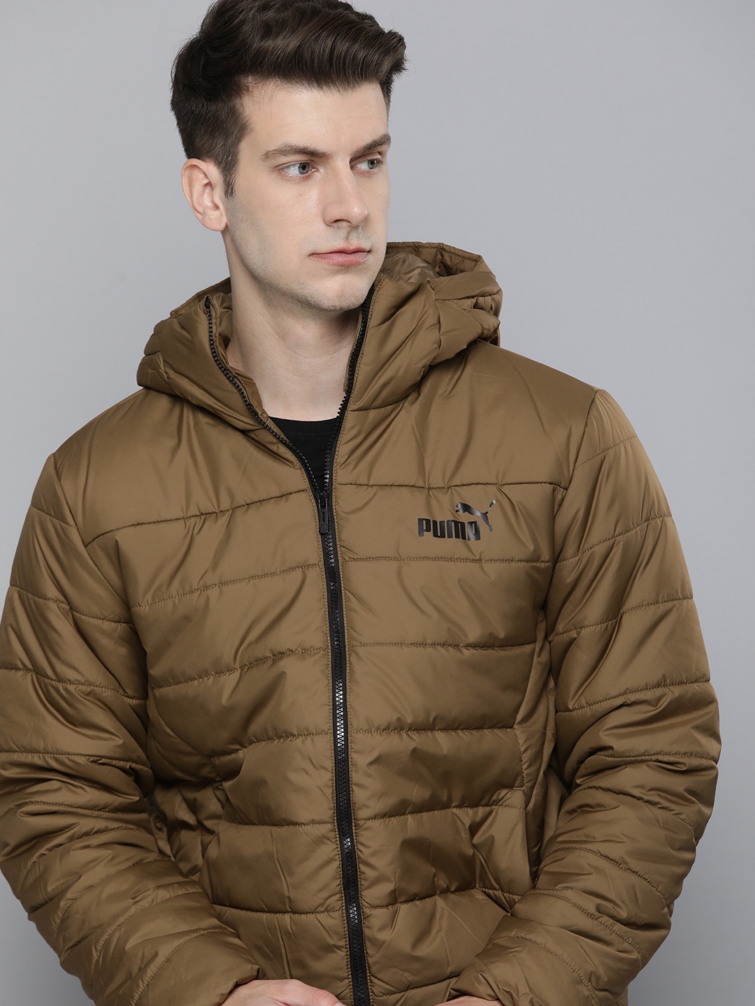 

Puma Essentials Water Resistant Outdoor Padded Jacket, Brown