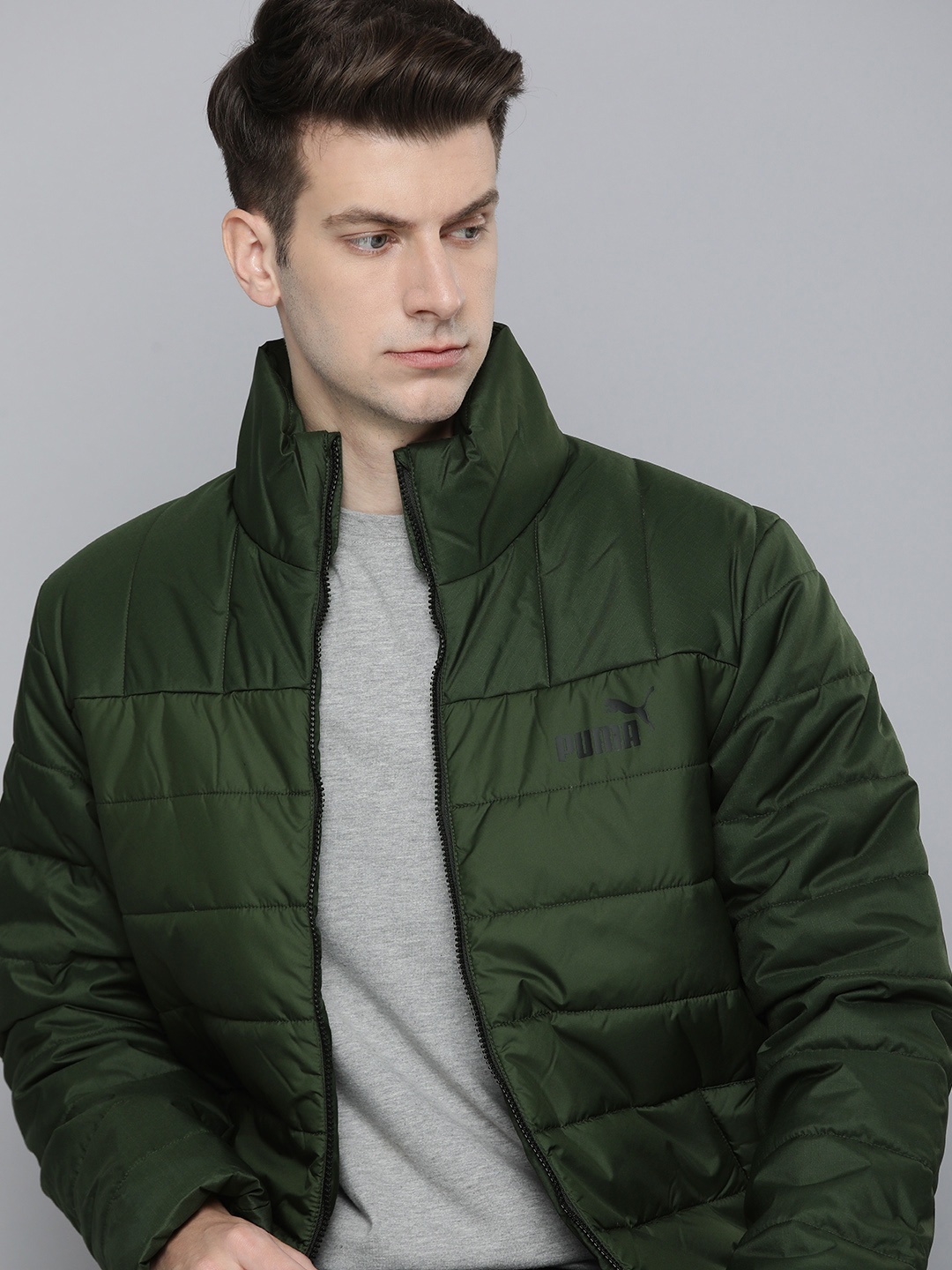 

Puma Essentials Water Resistant Outdoor Padded Jacket, Green