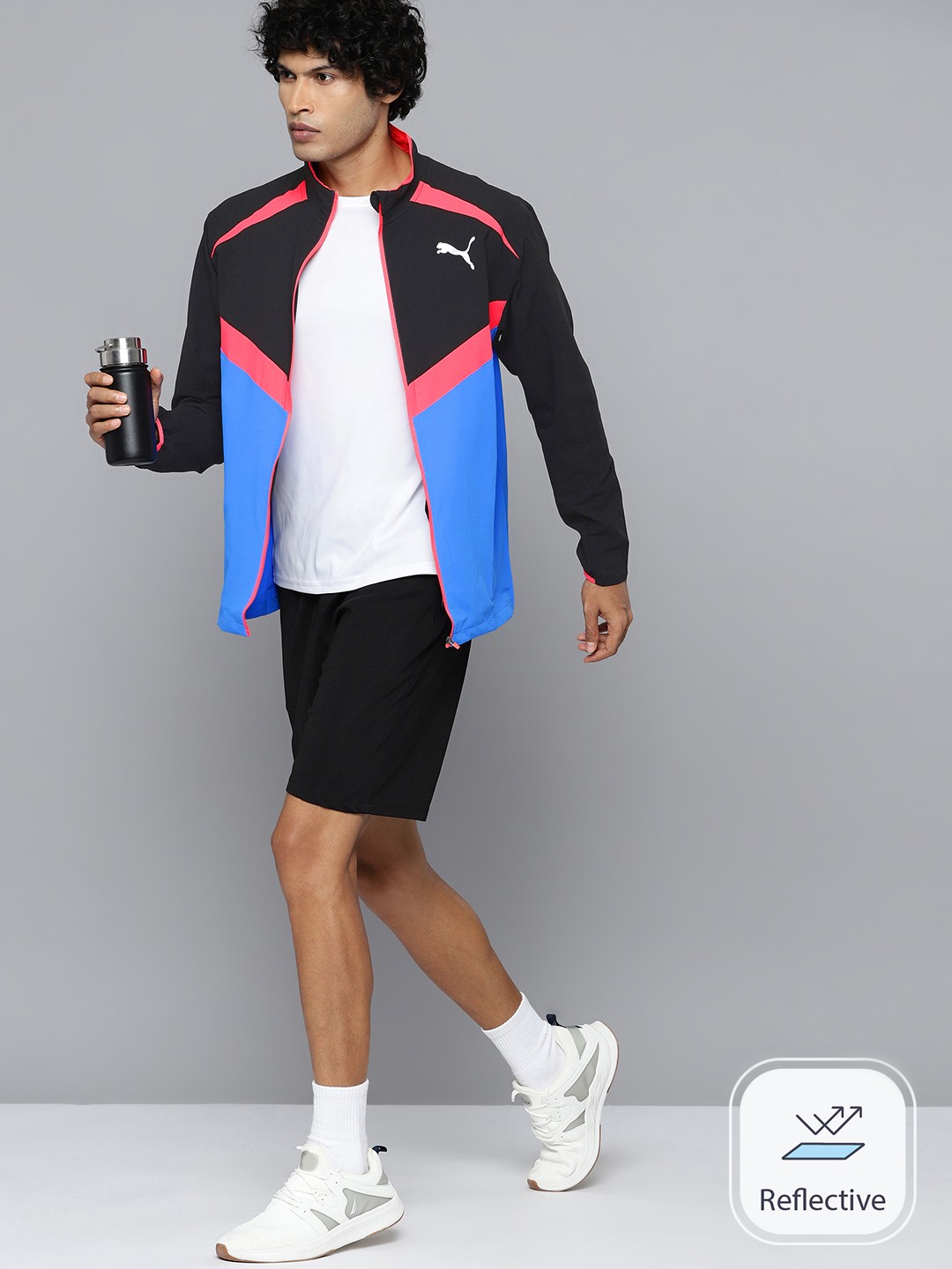 

Puma Men Colourblocked Ultraweave Running Jacket, Black