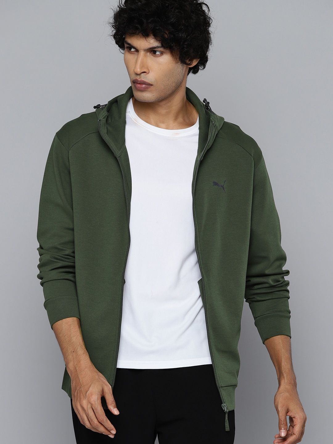 

Puma Men Brand Logo Detail Sweatshirts, Olive