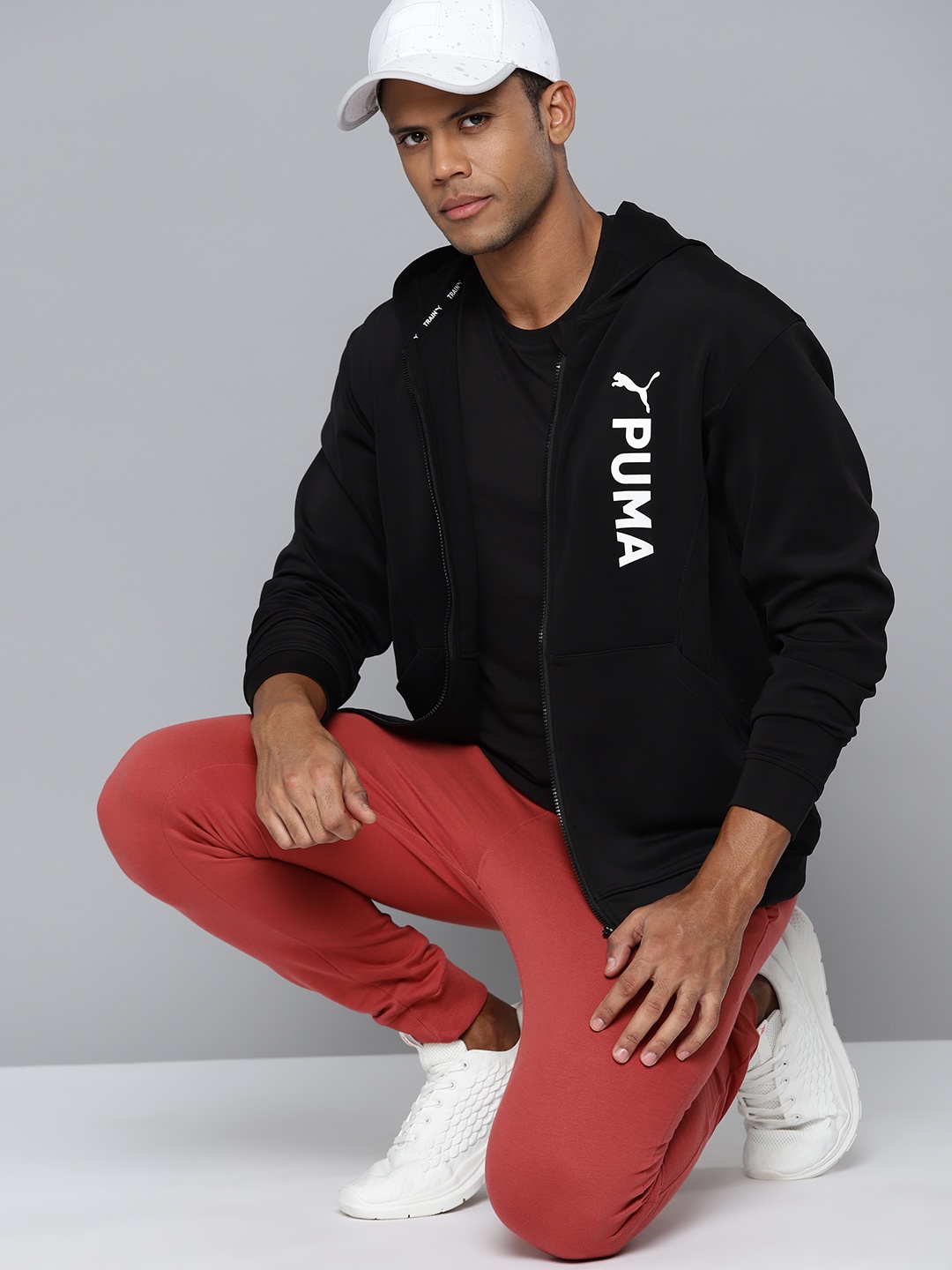 

Puma Men Fit Double Knit Full-Zip Jacket, Black