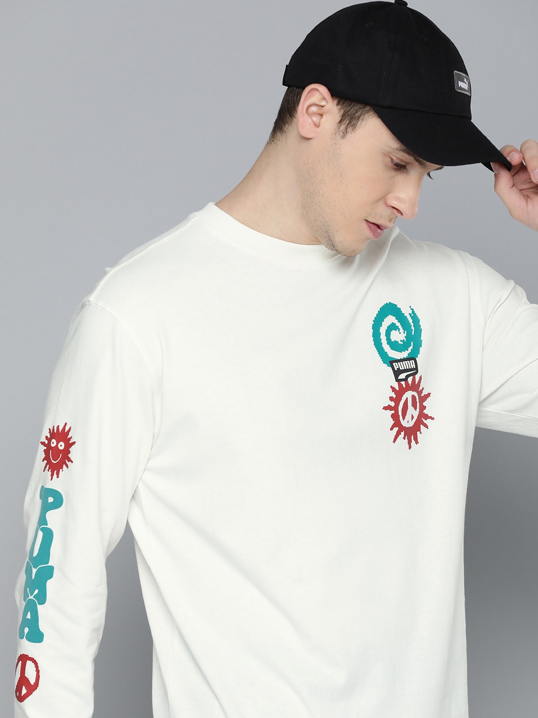 

Puma Printed Pure Cotton T-shirt, White