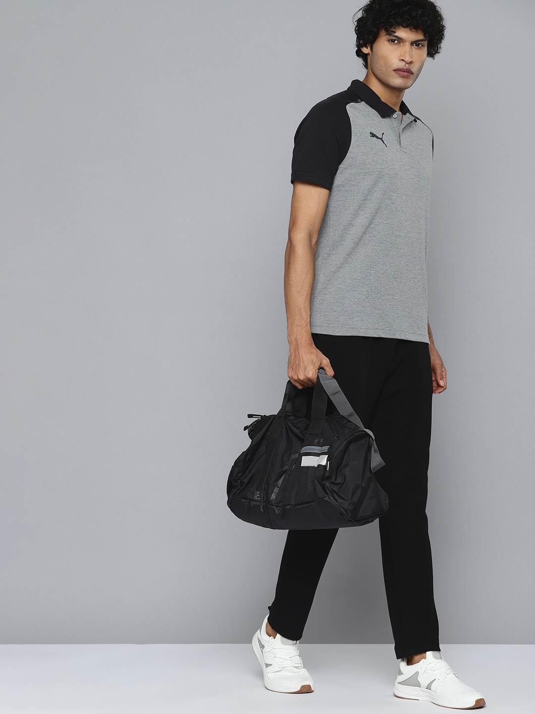 

Puma teamCUP Casuals Regular Fit Polo T-shirt, Grey melange