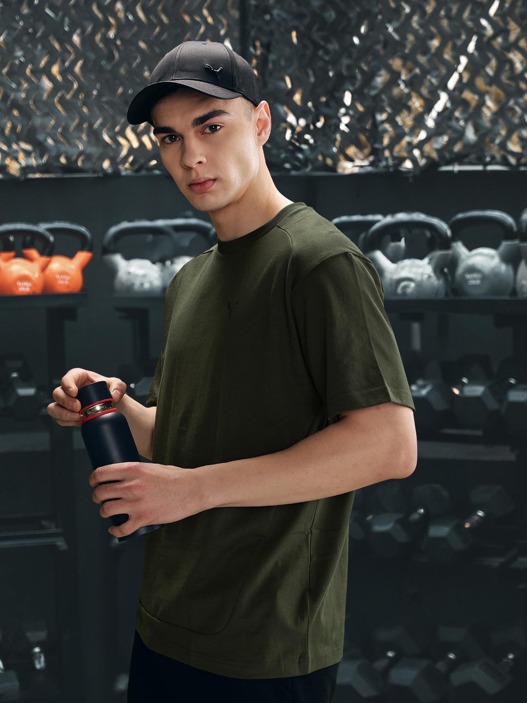 

Puma RAD/CAL Round Neck Pure Cotton T-shirt, Olive