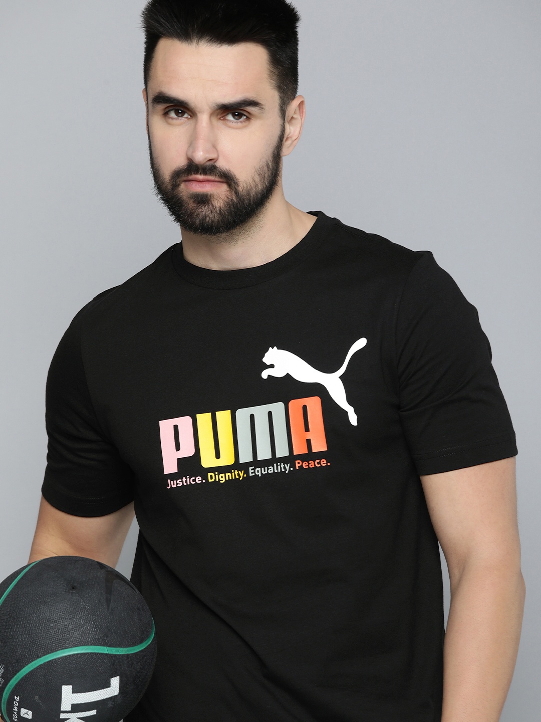 

Puma Ess Printed Pure Cotton T-shirt, Black