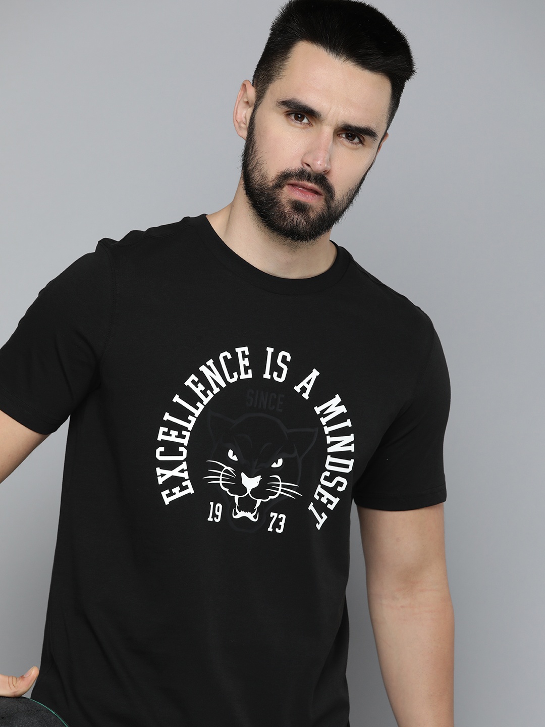 

Puma Blueprint Basketball Typography Printed Pure Cotton T-shirt, Black
