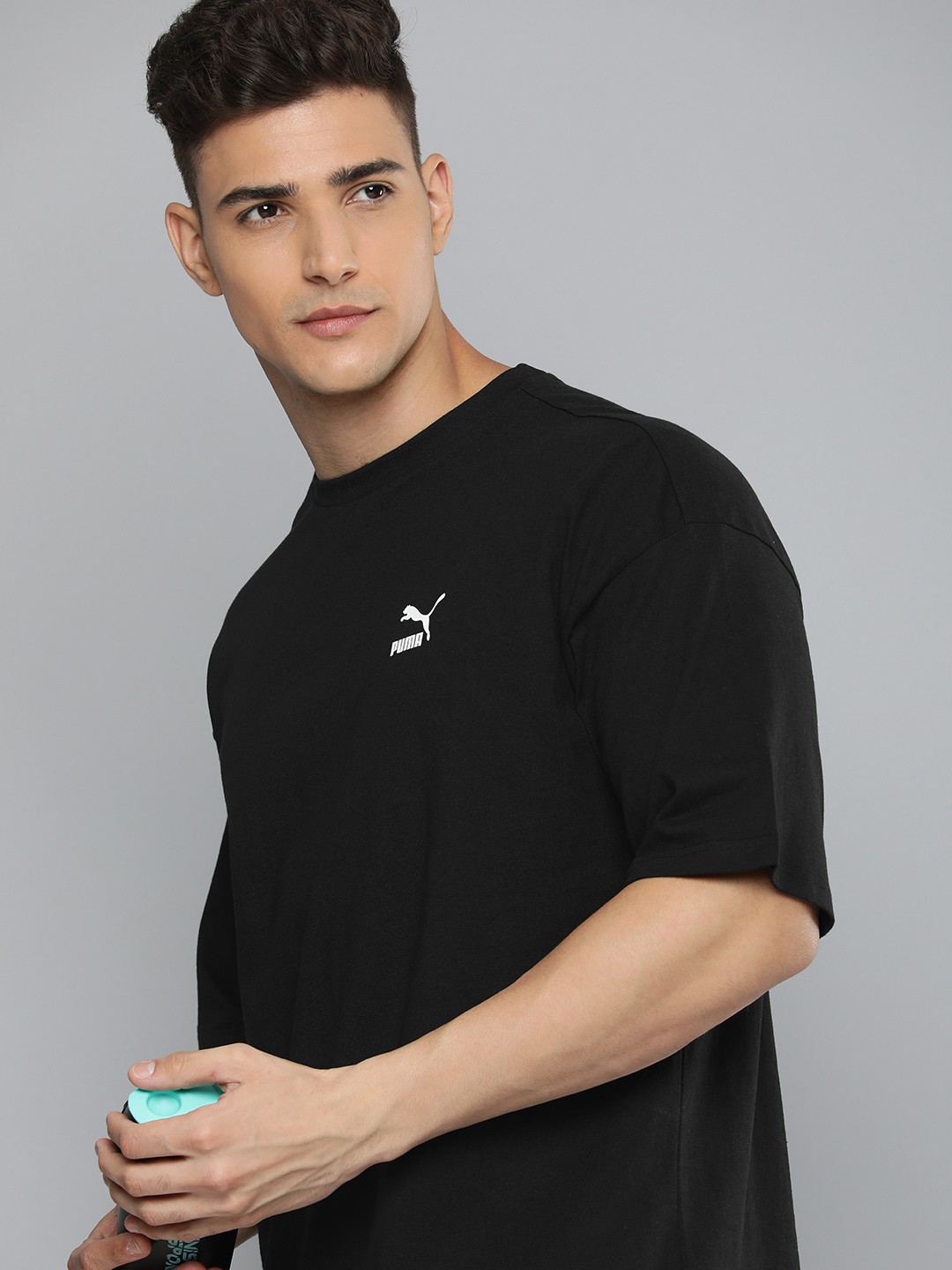 

Puma Pure Cotton Better Classics Solid Drop-Shoulder Sleeves Oversized Fit Outdoor T-shirt, Black