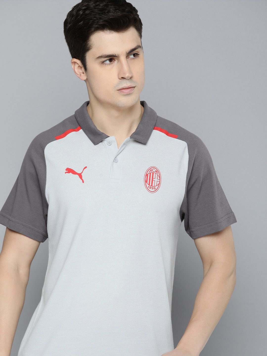 

Puma AC Milan Casuals Football Polo T-shirt, Grey