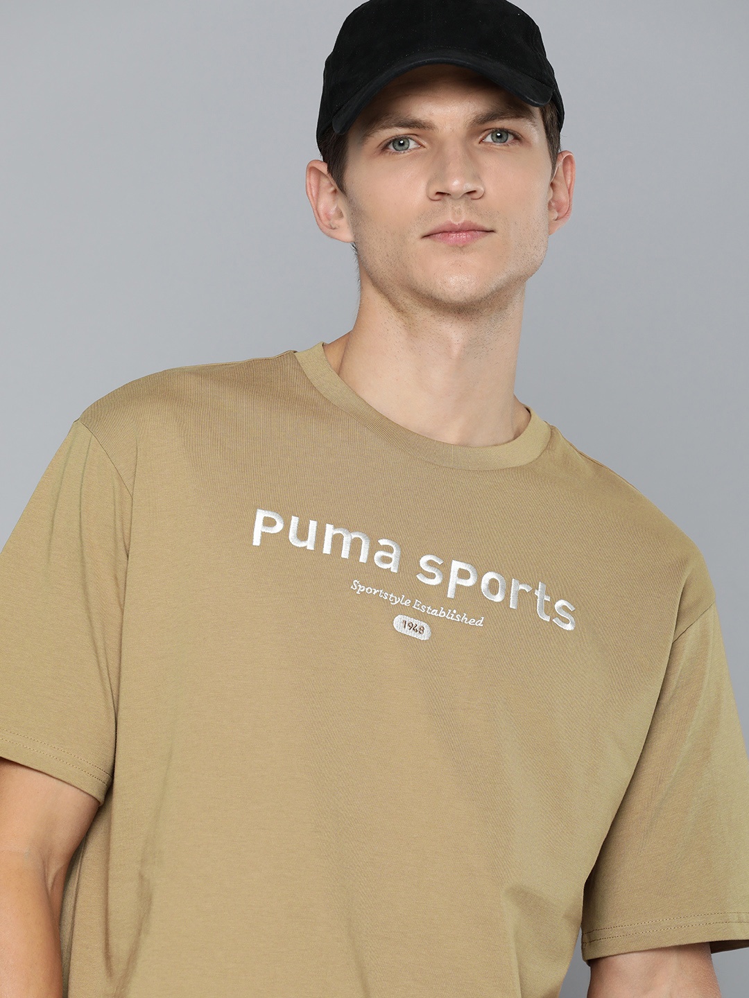 

Puma TEAM Brand Logo Pure Cotton T-shirt, Khaki