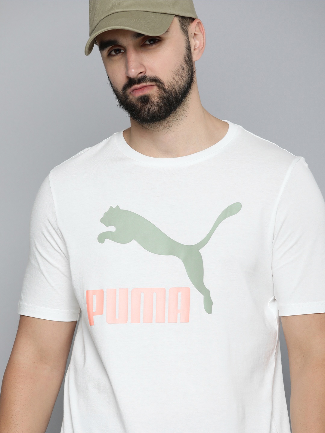 

Puma Classics Logo Printed Pure Cotton T-shirt, White
