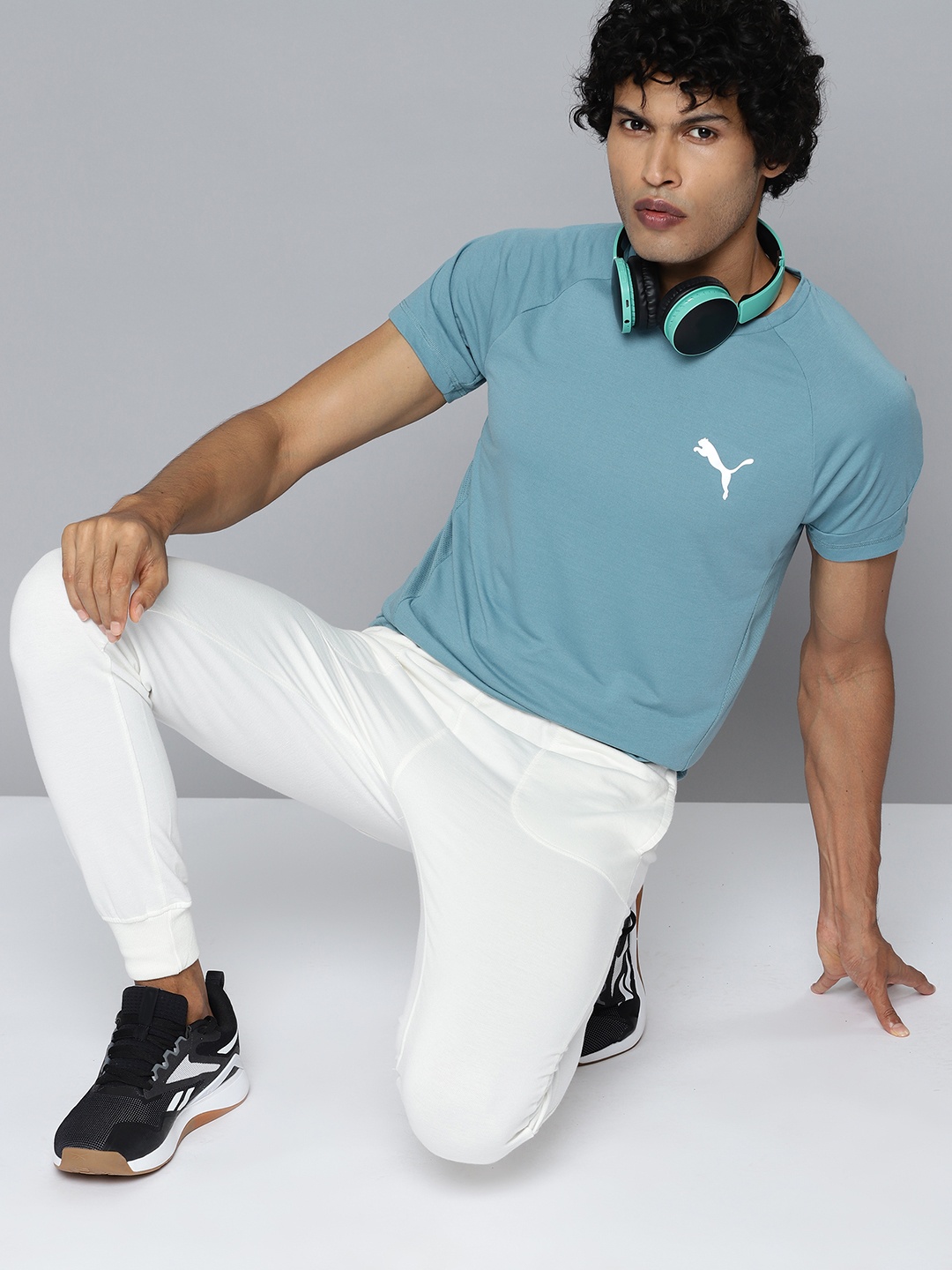 

Puma Dry-Cell Evostripe Moisture-Wicking Slim Fit Sports T-shirt, Blue